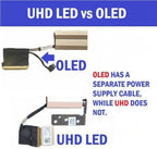15.6in LCD UHD Touch Screen Digitizer Replacement Whole Hinge-up Assembly for HP Spectre X360 15-EB 15-EB0073TX 15-EB0081NR 15-EB0083NR 15-EB1043DX L97633-001 (OLED Cable Version, Brown)