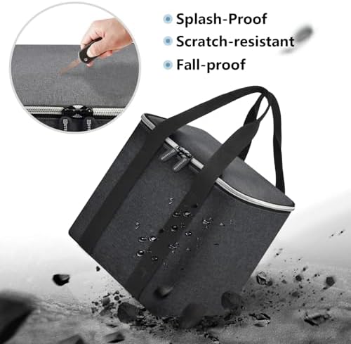 Portable Blender Storage Bag Compatible with Ninja Fit Compact Personal Blender, Cordless Blenders Carrying Holder Case with Handle for Smoothie Maker Accessories (Box Only) - Dark Grey