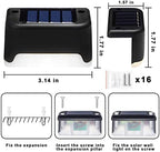 K.E.J. Solar Deck Lights Outdoor 16Pcs LED Step Light Pool Accessories Waterproof Landscape Lighting Easter Decor for Stairs Fence Yard Patio Driveway Pathway Yard Backyard and Garden