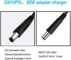 ZAYUPVL 65W 7.4mm Tip Replacement AC Adapter for Dell Latitude 3190 7470 5580 7280 LA65NS2-01 E5570 E7450 E6430 E6410 E6440 E7440 E7470 E5440 E5470 E7240 Laptop Power Supply Cord KT60W200225B3