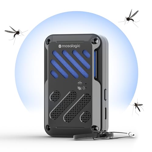 Mosalogic Mosquito Repeller Outdoor Patio Effective Pest Repellent Portable Mosquitoes Repel- No Candles or Flames, Deet-Free, No Spray, Include 6-Hr Refills，Scent -Free Bug Spray Alternative