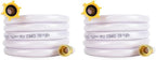 Camco TastePURE 10-Ft Water Hose - RV Drinking Water Hose Contains No Lead, No BPA & No Phthalate - Features Diamond-Hatch Reinforced PVC Design - 1/2” Inside Diameter, Made in the USA (22743)