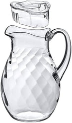 Amazing Abby - Bubbly Whirly - Plastic Pitcher (64 oz, 2 Quart), Clear Water Pitcher with Lid, Fridge Jug, BPA-Free, Shatter-Proof, Great for Iced Tea, Sangria, Lemonade, Juice, Milk, and More