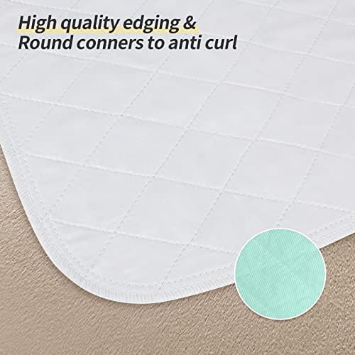 CoolShields Waterproof Bed Pads, Incontinence Waterproof Mattress Pads for Elderly & Adults, Bed Pads Washable Waterproof for Kids, Waterproof Mattress Protectors for Bed - 34" x 52" (3 Pack)