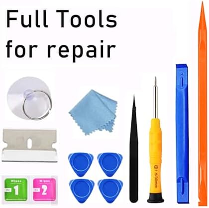 for iPad 9 (9th Generation) A2602 A2603 A2604 A2605 Screen Replacement Digitizer Touch Glass Kits, for iPad 9th Gen 10.2 Inch (2021 Released), Full Repair Sets+Home Button[No TouchID Chip]