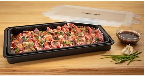 Cuisinart XL Collapsible Marinating Container, Large Capacity Grill Accessories Perfect for BBQs and Tailgates, Marinade and Brining Prep, Collapsible Silicone for Easy Storage