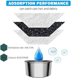 Cat Water Fountain Filters, 32 Pack Cat Fountain Filters, Cat Fountain Replacement Filters for 67oz/2L&108oz/3.2L Stainless Steel Cat Water Fountain, Pet Water Fountain Filters(16 Filters&16 Sponges)