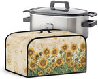 GLENLCWE Field Sunflower Crock Pot Cover Dust Cover Butterfly Slow Cooker Covers Oval Foldable Portable Dust Covers for 6qt Instant Pot and 6qt Slow Cooker Kitchen Accessories