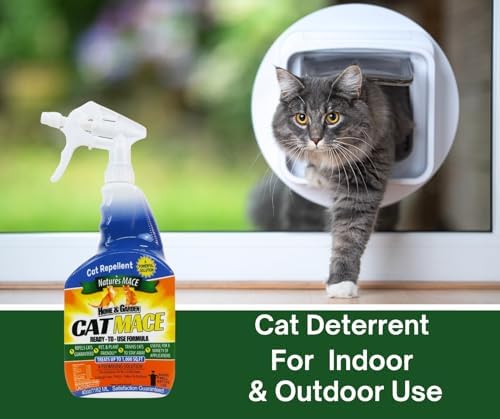 Nature's MACE Cat Repellent Spray, 40 Ounce, Cat Repellent Spray, Keep Cats Out, Train Your Cat to Stay Out, Cat Training Tool, Cat Repellent Indoor & Outdoor, Cat Scratch Deterrent, Peppermint Scent