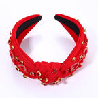 MOLOCH Pink Heart Headband for Women Rhinestone Conversation Love Heart Headbands Crystal Knotted Bejeweled Wide Velvet Fashion Hairband Valentines Day Country Concert Hair Accessories
