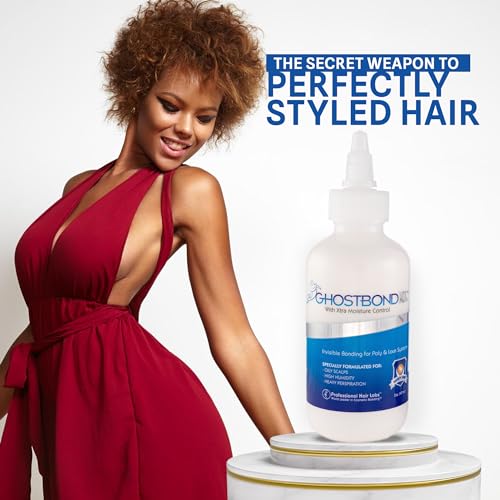 GHOSTBOND XL Hair Replacement Adhesive 5oz- Invisible Wig Bonding Glue: Water & Oil-Resistant, Non-Toxic, Light Hold for Secure and Natural-Looking Poly and Lace Hairpiece, Wigs & Toupee Systems