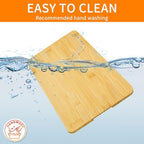 GCQ Bamboo Cutting Board for Breville BOV450XL Mini Smart Toaster Oven, 100% Natural Organic Bamboo, 15.2"L x 9.5"W Toaster Oven Accessories With Heat-Resistant Non-Skid Silicone Feet