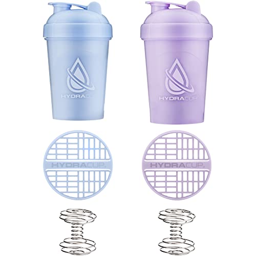 Hydracup [5 Pack] - 20 oz OG Shaker Bottle for Protein Powder Shakes & Mixes, Dual Blender, Wire Whisk & Mixing Grid, BPA Free Shaker Cup Blender Set