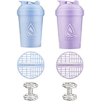 Hydracup [5 Pack] - 20 oz OG Shaker Bottle for Protein Powder Shakes & Mixes, Dual Blender, Wire Whisk & Mixing Grid, BPA Free Shaker Cup Blender Set