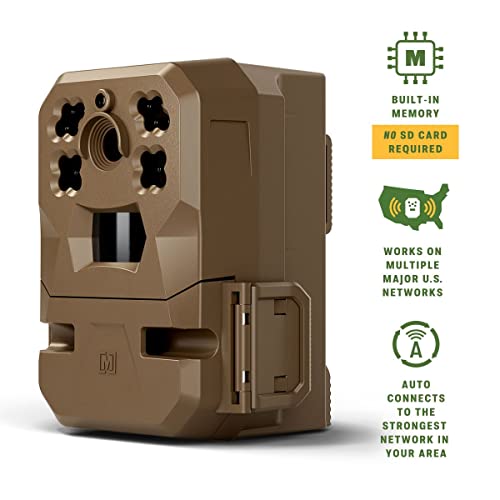 Moultrie Edge Cellular Trail Camera - Auto Connect - Nationwide Coverage - HD Video-Audio - Built in Memory - Cloud Storage - 80 ft Low Glow IR LED Flash