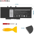 GJKNX 68WH 7.6V Battery Replacement For Dell Latitude 5480 5580 5490 5491 5580 5590 5591 5280 5288 5488 5491 5495 E5480 E5580 E5490 E5590 Precision 3520 3530 Series GD1JP 0GD1JP DY9NT 5YHR4 451-BBZG