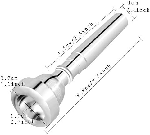 EastRock 3C Trumpet Mouthpiece Silver Plated Bb Trompeta Mouthpiece Trumpet Instrument Accessories Vacuum Packed