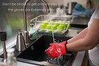 KITCHEN PERFECTION Silicone Smoker Oven Gloves -Extreme Heat Resistant BBQ Gloves -Handle Hot Food Right on Your Grill Fryer&Pit|Waterproof Grilling Cooking Baking Mitts|Superior Value Set +3 Bonuses