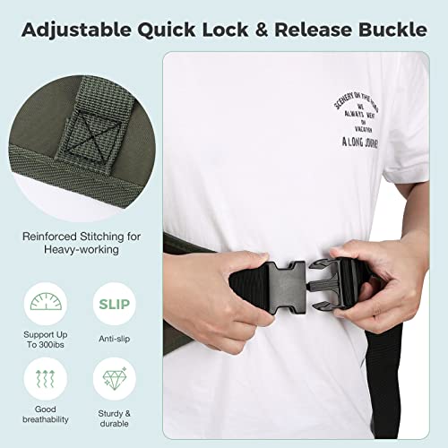 Gait Belt with 7 Handles Transfer Lift Belts for Elderly Paitients Standing Walking Assist Aid Quick Release Locking