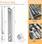 Heat Plate and Burner Kit for Cuisinart GAS2456AS,GAS2556AS,GAS1456ASO,GAS1456BSO,GAS9456AS, GAS9556AS, GAS2420AS，Stainless Steel Grill Replacement Parts for Cuisinart 5 Burner Gas Grill