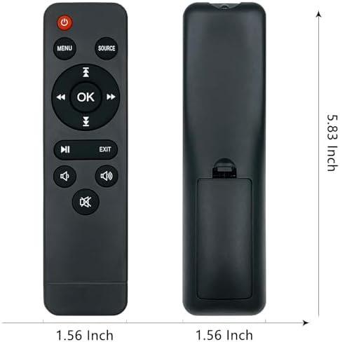 Replacement Remote for Mini Projector,Compatible with TMY V08,AuKing M8-F,NISOO M10,PANSEBA HI-04 Mini Projector.(1Pack)