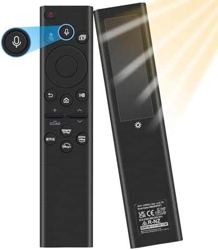 for Samsung TV Remote Replacement with Solar Charging and Voice Control, for 2021-2024 Samsung Remote Control for Smart TV Frame Crystal QLED QLED 4K 8K TVs. 2-Year Full Warranty.