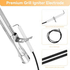 Heat Plate and Burner Kit for Cuisinart GAS2456AS,GAS2556AS,GAS1456ASO,GAS1456BSO,GAS9456AS, GAS9556AS, GAS2420AS，Stainless Steel Grill Replacement Parts for Cuisinart 5 Burner Gas Grill