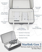 Starlink Gen 2 Carrying Case，Outdoor Travel Case for Standard Starlink V2 Accessories ，Semi-Rigid EVA ，Compact Interior，Large Capacity（Holds Starlink V2 Dish & Router & Cable & Mount & Power Supply ）