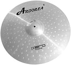 Arborea Cymbal Pack 14"Hihats 16"Crash 18"Crash 20"Ride 5 Pieces Cymbals for Drum Set Silver Drum Practice Cymbal for Beginner
