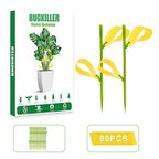 90PCS Yellow Sticky Traps for Indoors/Outdoor Gnat Traps for Plants Fungus Gnats Sticky Traps for Whiteflies Mosquitoes Fruitflies Thrips Aphids. Stake Holders Included Dual-Sided