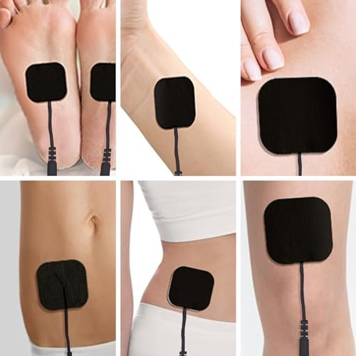 TENS Unit Pads Replacement Pads for TENS Unit Electrode Pads Electrodes for TENS Unit Muscle Stimulator Pads 2"x2", 24PCS Stim Pads for AUVON TENS Unit Electrode Pads/TENS 7000 Replacement Pads