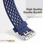 Maledan Compatible with Fitbit Charge 5/ Fitbit Charge 6 Bands Women Men, Breathable Sport Band Soft Waterproof Replacement Wristbands Strap for Fitbit Charge 5/ Charge 6 Advanced Fitness Tracker