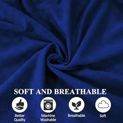 Jacobable Bed Wedge Pillow for Side Sleeping Sponge Filled Body Positioning Triangle Pillow Suitable for Pregnancy and Surgery Prevent Bed Sore for Leg and Back Support with Pillow Case (Dark Blue)