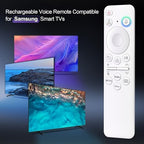 Voice Recharageable Remote for Samsung-Smart-TV-Remote-Control, Replacement Compatible for Samsung Frame QLED Crystal UHD Solar Smart TVs