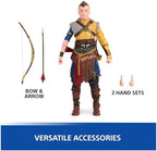 PlayStation God of War Ragnarok, 6” Atreus Action Figure with 4 Accessories, The Shapes Collection, for PS5 Fans & Collectors Ages 17+