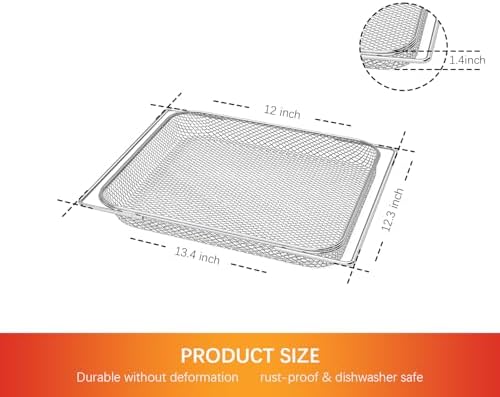 Air Fryer Oven Basket Replacement Baking Trays for Ninja Foodi SP201 SP301 SP351 Series Dual Heat Air Fryer Oven, Mesh Basket，Air Fryer Accessories for Ninja Foodi Air Fry Oven