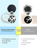 Veken Cat Water Fountain Filter, Classic 4 Pack Replacement Filters & 4 Pack Replacement Pre-Filter Sponges for 67oz, 95oz, 135oz Automatic Pet Fountain Dog Water Dispenser