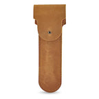 Safety Razor Head Protecting Leather Cover, Genuine Cowhide Leather Double Edge Safety Razor Case Accessories for Travel, Butterfly Razor Case (Vintage Brown)