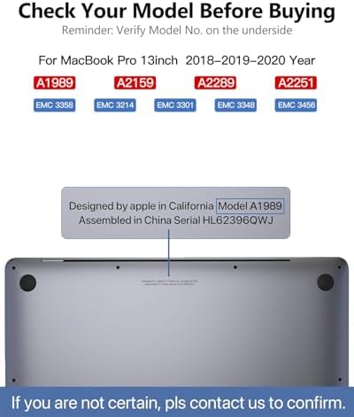 LHM A1989 A2159 A2289 A2251 Screen Replacement for MacBook Pro 13.3" 2018-2019-2020 Year Retina (EMC 3358 3214 3301 3348 3456) 2560x1600 Full LCD Screen Display Assembly with Fix Kit (A1989-Silver)