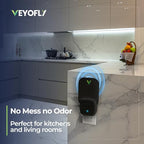 VEYOFLY Flying Insect Trap for Indoors - Plug-in Fly Traps: Catch Fruit Flies, Mosquitoes, Gnats, Moths & Other Insects with UV Light and Sticky Board - Gnat Killer for Home. (4-PK Device Black)