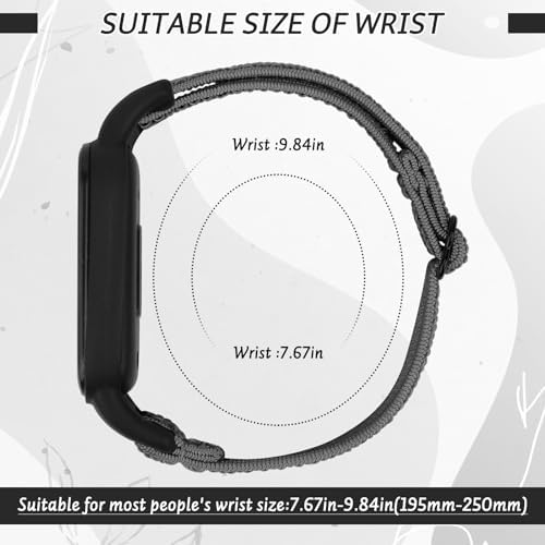 Solo Loop Elastic Nylon Bands Only Compatible with Amazfit Band 7 Straps,Soft Adjustable Stretchy Sport Replacement Strap for Amazfit Band 7 for Men Women
