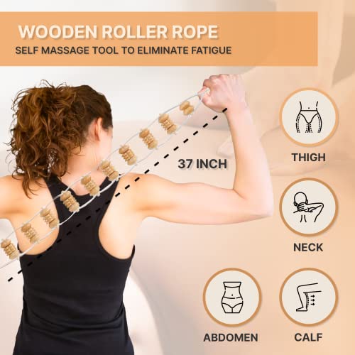 Nuddspa Wood Therapy Massage Tools 6 Pcs, Lymphatic Drainage Massager, Maderoterapia Kit, Anti Cellulite Complete Body Sculpting Tools for Total Relaxation & Relief (6 Pack)