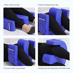 SMERPHOX Patient Turning Device U-Shaped Pillow PU Leather Flannel Anti-Decubitus Bedsore Paralyzed Patient Shift Nursing Tool for The Elderly Bed Care Products Helping The Elderly Turn Over Large