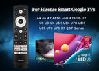 OEM Replacement Remote Control for All Hisense UHD 4K ULED Smart Google TVs with Voice Control 43A6H 50A6H 55A6H 65A6H 75A6H 50U6H 55U6H 65U6H 75U6H75U8H (Netflix/Prime/YouTube/Disney+/Tubi/Peacock)