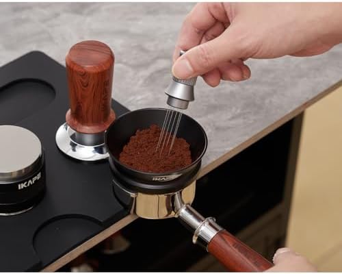 54mm Espresso Dosing Funnel, Magnetic Dosing Funnel with 8 Magnets, Espresso Accessories Coffee Dosing Ring Compatible with 54mm Breville Portafilter Series(Black)