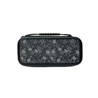 Meadow Flowers Switch Case For Nintendo Switch OLED/Switch LITE/Switch Accessories, Monochrome Cute Carry Protective Bag, Travel Game Console Cases, Controller Hard Shell Holder 20 Cartridge Slot J85
