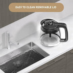 CE200 12-Cup Glass Coffee Pot Replacement Compatible with Ninja Coffee Brewer Maker Models CE251 CE201 CE201C CE200 CE200C Model# XGLSLID200