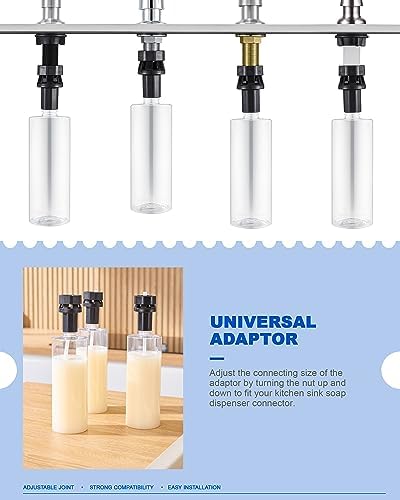 【Updated】 Soap Dispenser Bottle for Kitchen Sink Replacement - 500ML/17oz Soap Bottle - A Replacement for Your Soap Dispenser, Please Confirm The Adapter Maximum Connection Size Before
