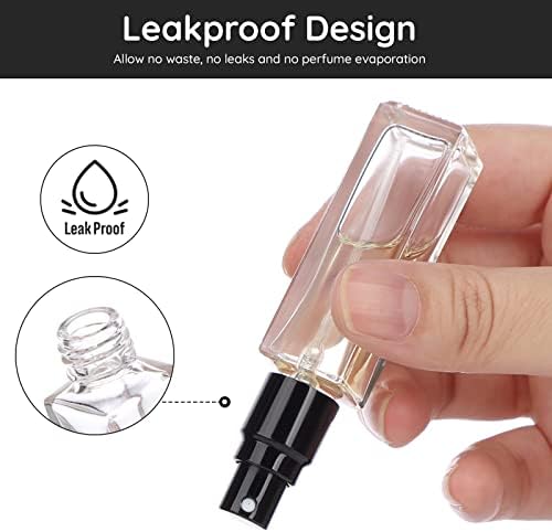 Segbeauty Perfume Atomizer Travel, 10pcs Portable Mini Refillable Perfume Bottles Kits, 10ML Scent Pump Case Empty Glass Toiletries Supplies Containers Travel Size Spray Bottles Accessories Set Clear