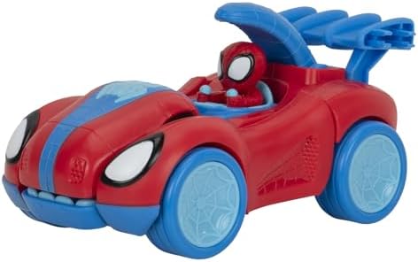 MARVEL Spidey and His Amazing Friends Spidey-Rex Racer - 8-Inch Vehicle with Sounds That Transforms from Vehicle Into Dinosaur